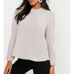 BOOHOO Long sleeve woven blouse